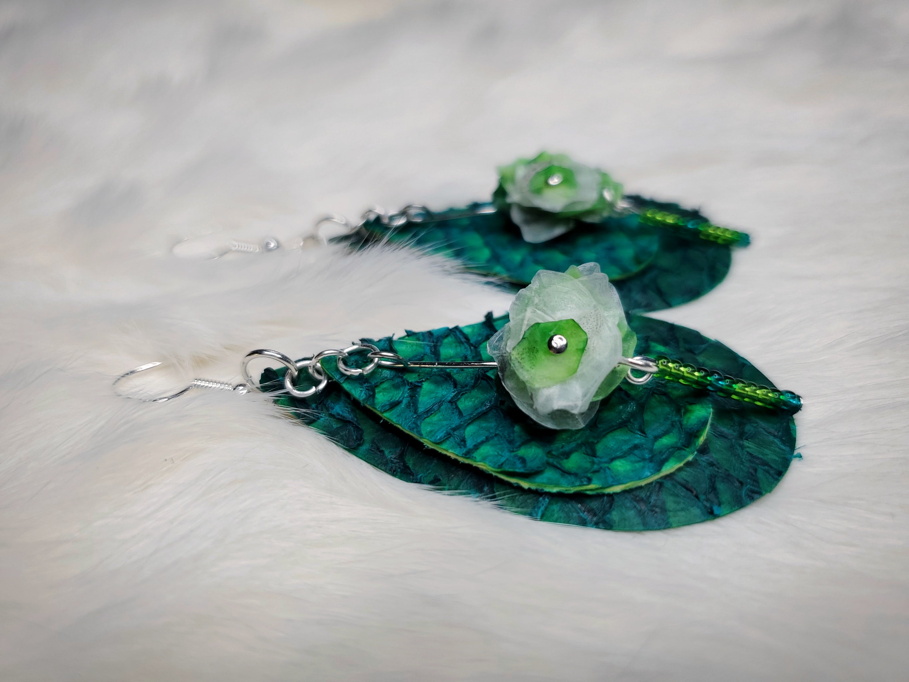 Fish scale roses